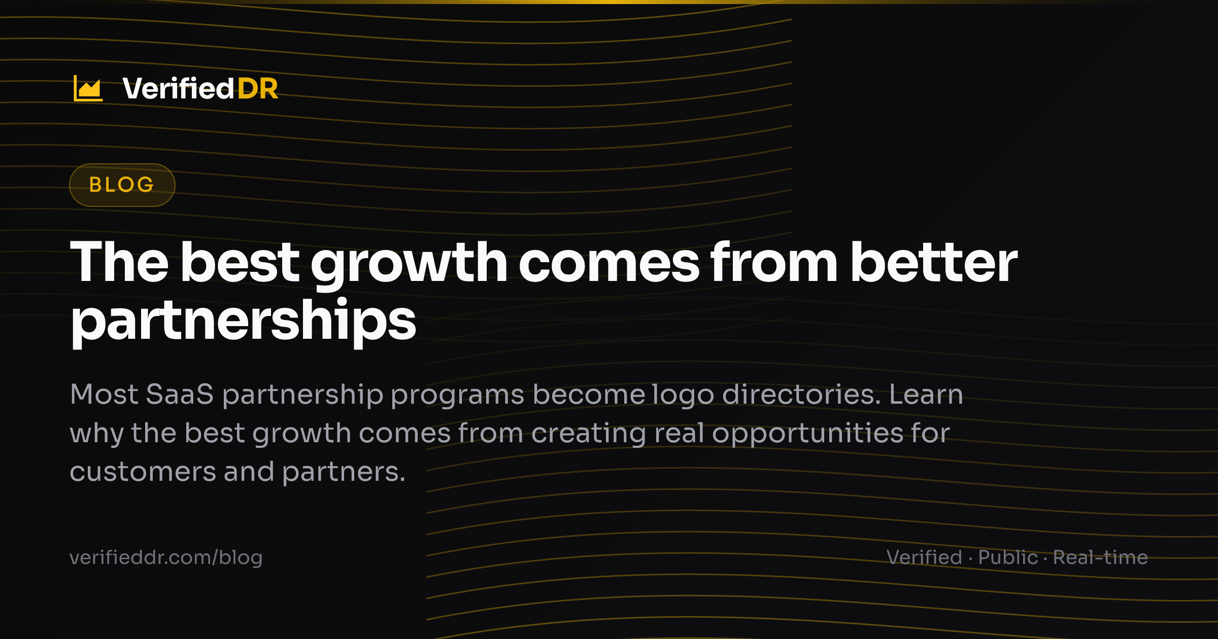 VerifiedDR blog card for an article about turning partnerships into growth engines.